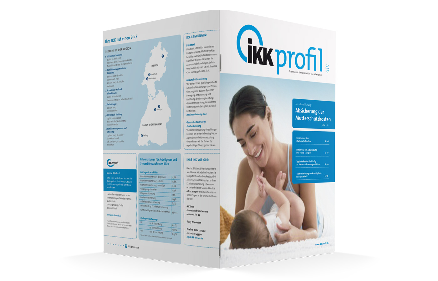 IKK-Kundenmagazin Beispielseiten